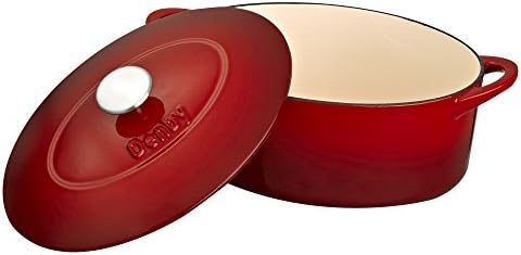 Denby 193048873 Pomegranate Cast Iron 28Cm Oval Casserole, 21 x 34 x 14 cm