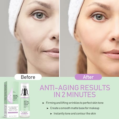 Feugole Instant Face Lift Cream, Effective Skin Tightening Cream With Plant Extract, Neck, Eye Anti-Aging Serum For Smoothing Fine Lines thumb #2