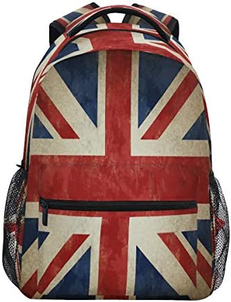 UOYO Backpacks UK British Flag School Bag Student Bookbag Adjustable Shoulder Bags Laptop Rucksack Travel Hiking Camping Daypack for Teens Girls Boys Women Men