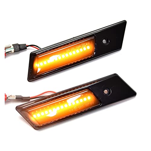 Espejo secuencial luz intermitente dinámico lateral para BMW E32 E34 E36 modelos 1990-1996 4
