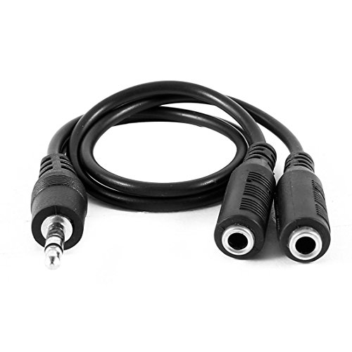 Cable divisor de audio de jack 3.5mm macho a doble hembra 24 cm miniatura 1