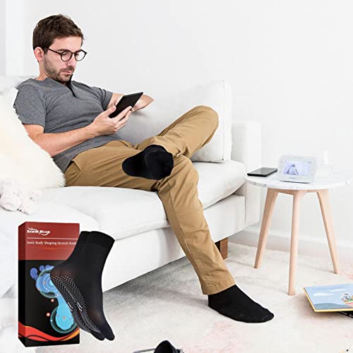 Meias elásticas para modelagem corporal iônica – Turmalinas emagrecedoras para alívio de desconforto