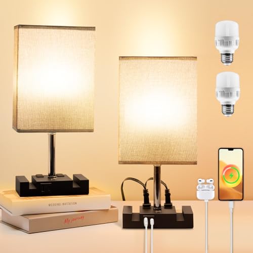 Catálogo de Lámparas de mesa y mesilla de noche de esta semana. 43 Lámparas de Mesa Recamara y Buró Contiene Bombilla,Lámpara de Mesita Control Táctil, 2 Puertos USB (A+C) y 2 Salidas de CA,3 Niveles de Brillo, Lámpara de Escritorio Regulable...