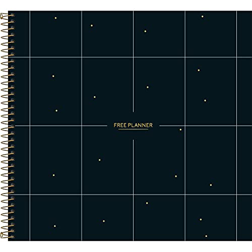Planner Espiral 29 x 27,5 cm West Village Permanente - Estampa Fundo preto com quadriculado - Tilibr