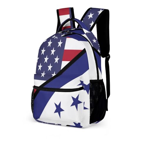 U.S. And Honduras Flag Cute Backpack Travel Bag Small Back Packs Funny Print Mini Daypack4
