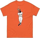 Willie Mays The Catch San Francisco T-Shirt (US, Alpha, XX-Large, Regular, Regular, Orange)