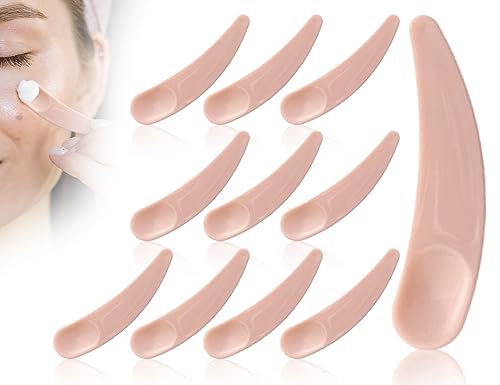 ZoeTekway 10 pièces spatule à crème spatule cosmétique cuillère à maquillage spatule cosmétique réutilisable pour gel de lavage de masque (couleur rose)