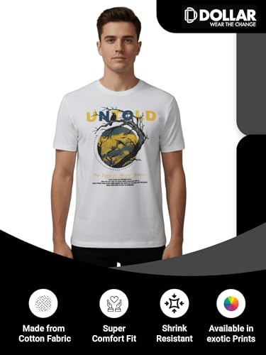 Image of Dollar Club Men's Cotton Round Neck Printed T-Shirt