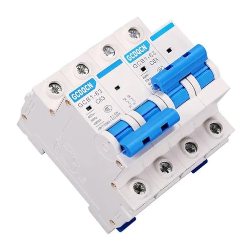 KiBxan Dual power manual transfer switch 1P+1P 2P+2P 3P+3P dual power interlocking circuit breaker 32A 63A 220V-400V Din Rail MCB (Color : 4P, Size : 32A)