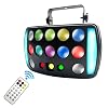 Lumière de fête Lumière disco DJ activée par le son avec télécommande DMX 512 Lumière Derby Éclairage de scène RGBW pour Club Party Bar Home
