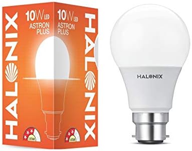 Halonix 10W Cool Day Light LED Light, Pack of 1, (F5BMM030040000000 PK1) B22D, White