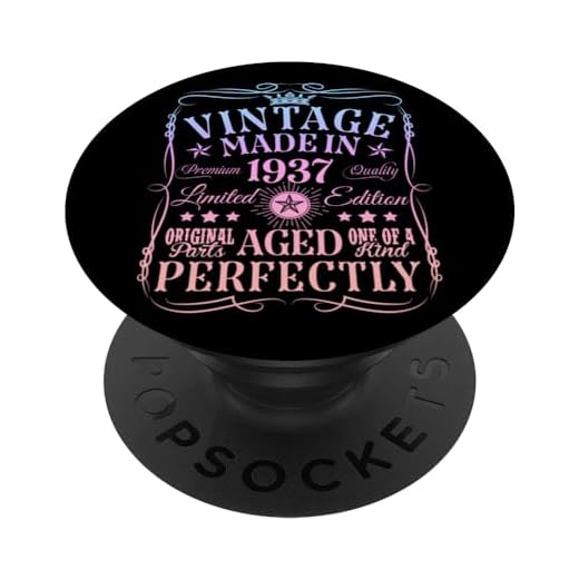 Decoraciones vintage de 87 cumpleaños vintage de 1937 87 cumpleaños PopSockets PopGrip Intercambiable