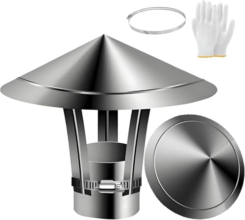 Conducto de ventilación impermeable y duradero contra viento y lluvia para chimeneas