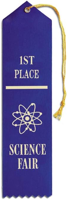 Set of 50 Science Fair 1st Place Ribbons - Carded