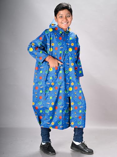 Image of LUX VENUS Boys Printed Raincoat with School Bag Cover