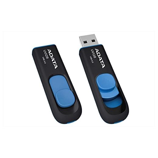 ADATA UV128 64GB USB3.1 Flashlaufwerk, schwarz/blau