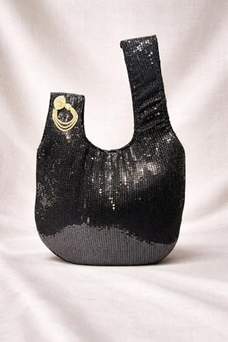 Image of Signature Potli Bag for Women - Sequin Knot Detail | Wedding & Cocktail Festive Statement Ethnic Handbag