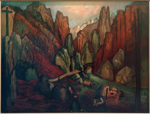 POSTERIIk Famoso Murale Tela Vintage Quadri Leñador de Marianne Von Werefkin per la Decorazione Della Parete 60x90cm