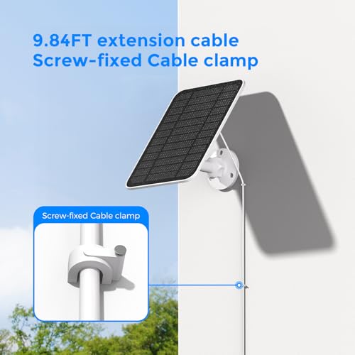 5V 4W Arlo Solarpanel-Ladegerät,kompatibel mit Arlo Pro 3/4/5,Ultra,Pro 3 Floodlight,Go 2,Essential Outdoor 2. Generation,Essential 1.Generation,mit integriertem 2000mAh Akku und 4 m langem Stromkabel