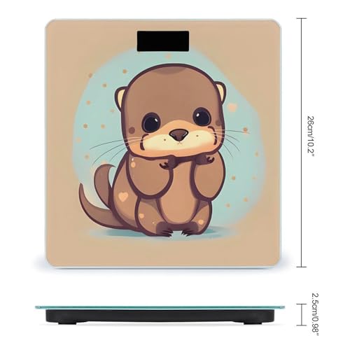 Báscula Digital Cute Otter con Pantalla LCD miniatura 2
