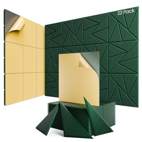 Image of 22 Pack Self-Adhesive Acoustic Panels, Sound Proof Foam Panels for Walls