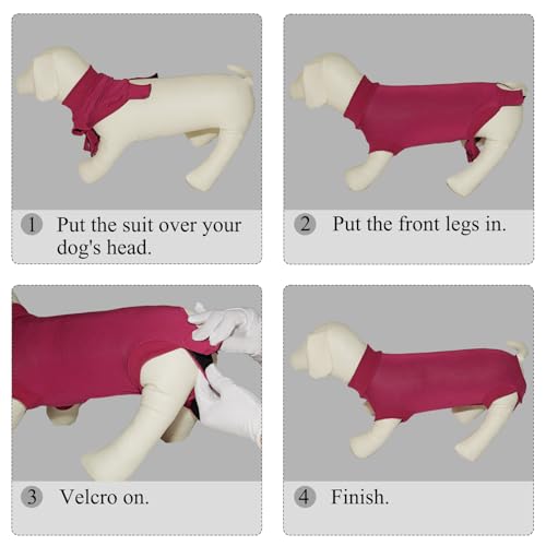 Hundebody Nach Op Body Hund Nach Kastration Hündin Rüde Leckschutz Hundebody Operationsbody Hund Op Anzug Anti Leck Medizinischer Body Wundschutzanzüge für Hunde Einteiler Medical Pets Shirt – Bild 6