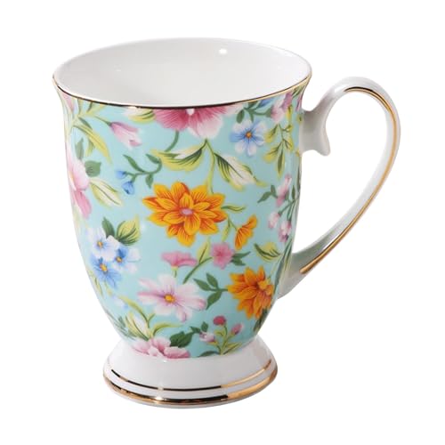 Générique Mug Et Tasse À Café | Fleurs Vintage Céramique Tasse À Café En Porcelaine, Tasses Mug Tasses À Thé Pour Boissons Chaudes Et Froides, Tasse Idée Cadeau Original Pour Femme Homme