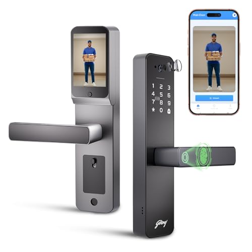 Godrej Smart Lock | Neo Pro View Digital Lock for Wooden Doors wi...
