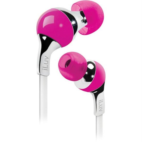 iLuv iEP313PNK Ergonomic and Comfort FlatWire Earphones (Pink