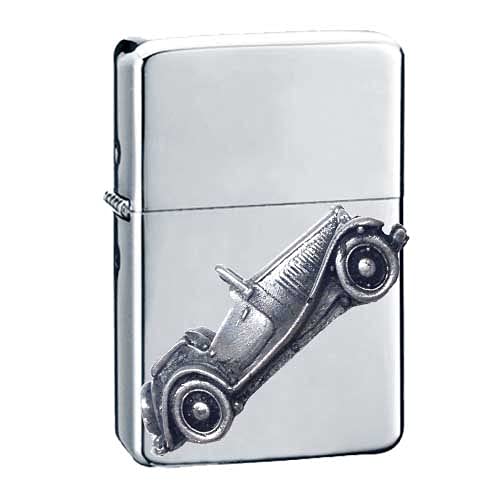 Briquet à essence British Car TD pour allumage coupe-vent en voyage et camping