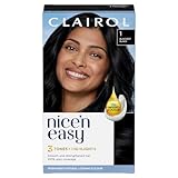 Clairol Nice'n Easy Crème, Natural Looking Oil Infused Permanent Hair Dye, 1 Blackest Black