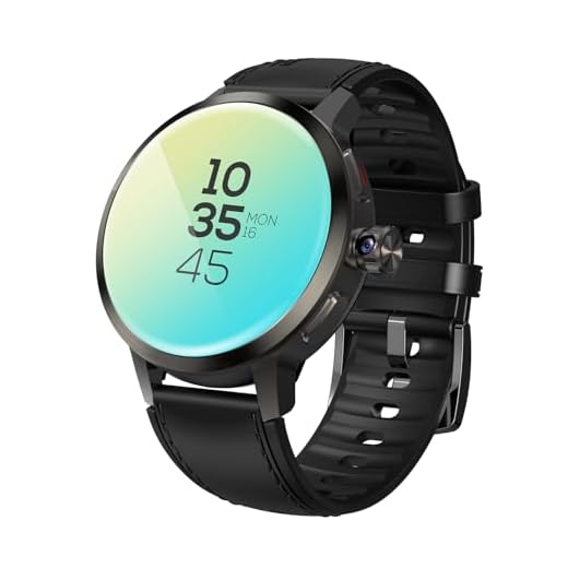 Rainbuvvy 4G Smart Watch SL8541E Quad Core 2GB+16GB Rotating Camera Men Watch 1.75" AMOLED Large Screen Android 8.1 Smartwatch 1520mAh WiFi Bluetooth GPS Fitness Tracker Sport Watch (Black)