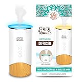 GuruNanda Calm Aura Essential Oil Diffuser, Sleek Modern Aromatherapy Diffuser with Turbo & Mist Modes, Auto Shut-Off Safety, Covers 250 Sq Ft, 100 ml