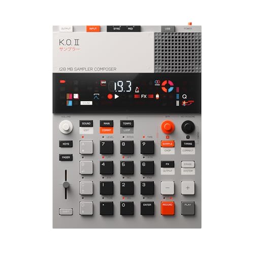 teenage engineering EP–133 K.O. II 128MB sampler, drum machine and sequencer with built-in microphone and effects