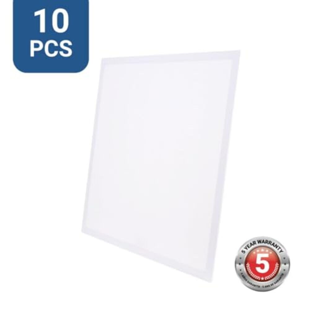 BARCELONA LED - Pack x10 Panel LED 60x60 cm 40W Backlit – 4800 lm, UGR<22, CRI>80, 120 lm/W, Luz Blanco Neutro, Driver incluido, Empotrable