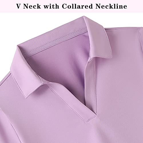 Girls Golf Clothes Purple Collared Shirts For Girls Size 14 16 Tennis Polo Shirt Tops #TOP2