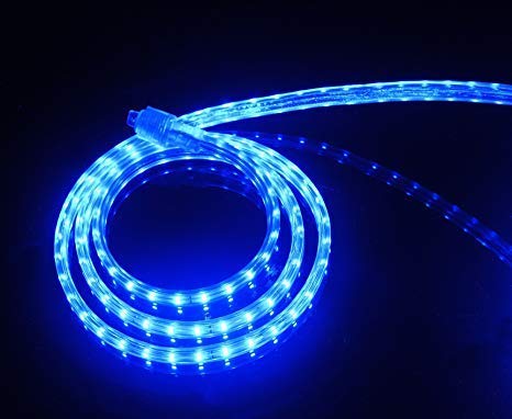 Image of Moonlight 3014 SMD LED Strip Rope Light, Waterproof Decorative led Light with Adapter. (Blue)-2 Meter