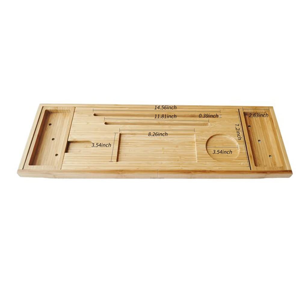 Bañera extensible antirresbalones con soporte estable de tablet y vino