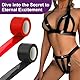 Bondage Fesseln Tape Set-Sex Fesselung BDSM 2×50Ft Bondage Tape PVC Static Electrostatic Tape Fetish SM Adult Sex Toy BDSM Bondage Sex Game Play für Frauen, Männer, Paare (Schwarz+Rot)