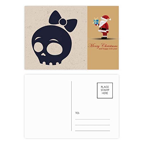 Cartes postales tête de mort père Noël pour surprendre vos amis