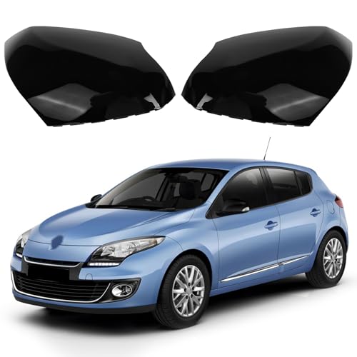 Opaltool 2 x Tapa del Espejo Retrovisor del Coche para Renault Megane MK3 2008-2016, Carcasas de Espejo Retrovisor de Coche Cubierta del Espejo