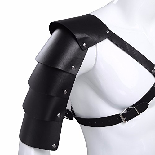 Feeshow Men's Knights Leather Body Chest Harness Shoulder Guard Armour Costumes #TOP3
