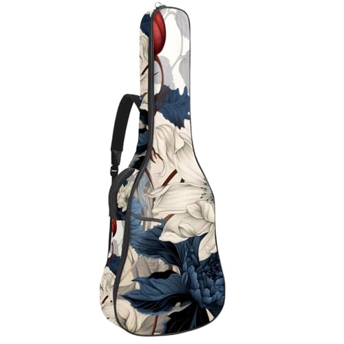 Sac pour guitare étanche multi-poches à grand volume floral