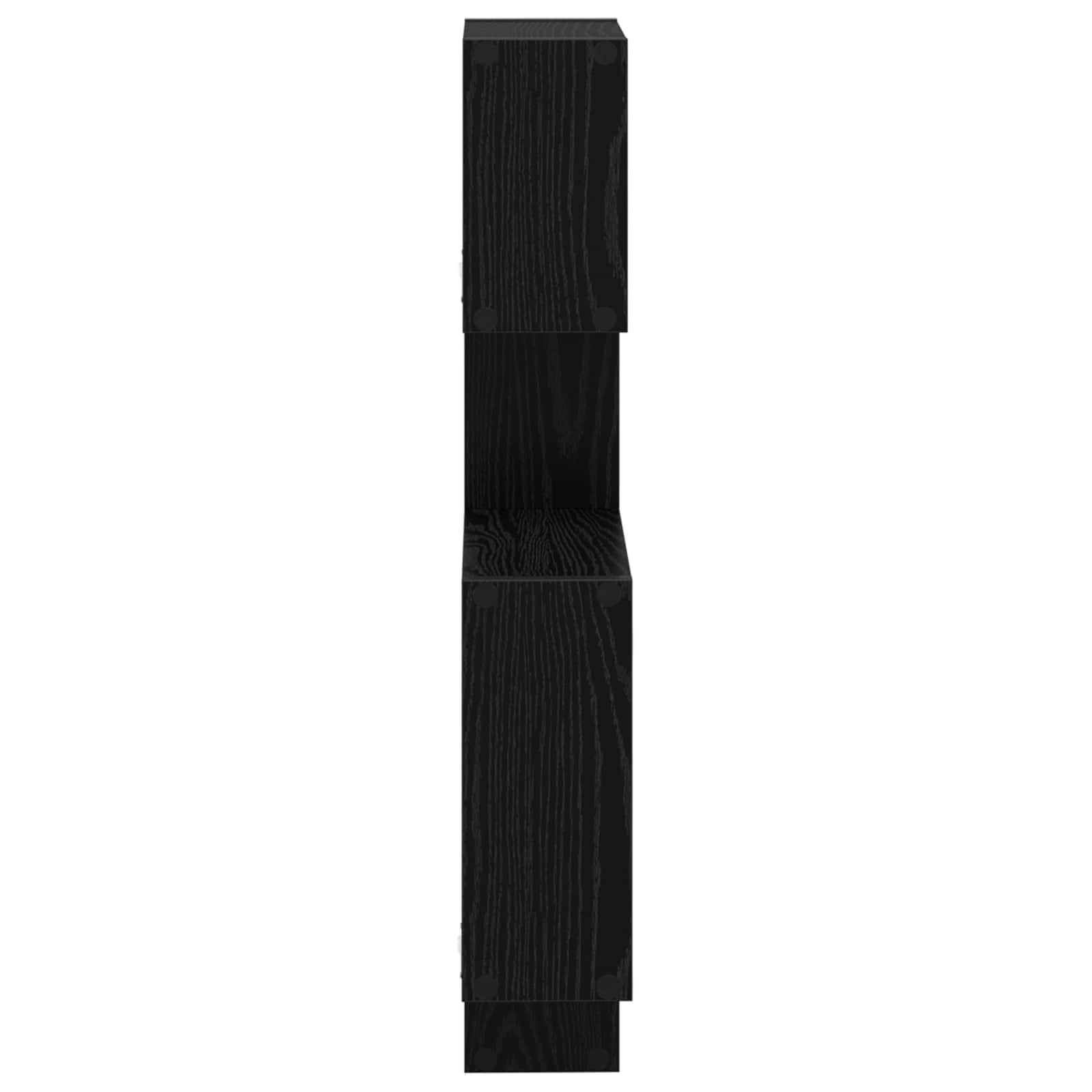 Wandwürfelregal Wandhalterung Schwarze Eiche Holzwerkstoff 64 x 13,5 x 91,5 cm für Bücher Deko platzsparende Wandaufbewahrung für Wohnbereich und Büro