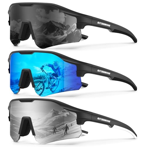 KALIYADI Mens-Sunglasses Polarized Running-Sunglasses: Sports Sun Glasses Men Women UV400 Protection for Cycling Fishing
