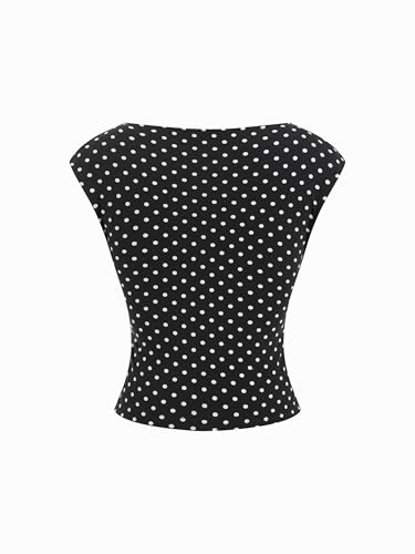 Image of CIDER Boat Neck Tops for Women Sleeveless Ruched Crop Tank Tops | Slim Fit, Trendy Summer Outfits, Casual Tee Shirt
