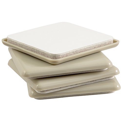 Self-Stick, Square Heavy Furniture Sliders For Carpeted Surfaces (4 Piece) - 2-1/2" Square Supersliders #TOP1