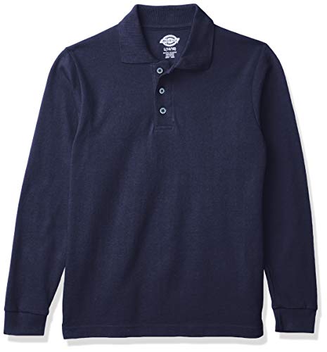 Dickies Boys' Long Sleeve Pique Polo
