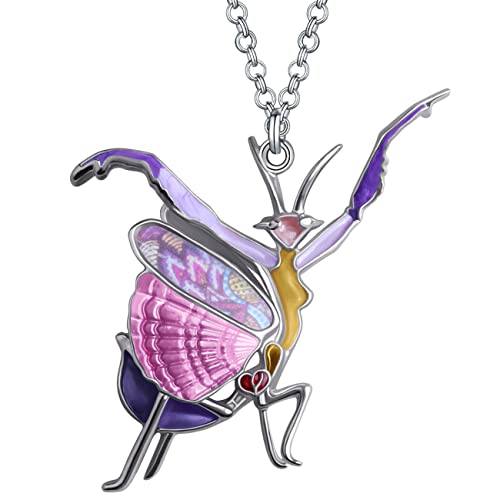 Pendentif mantes prières émaillé collier bohème pour vos sorties estivales