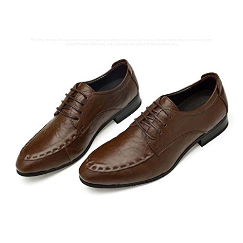 Chaussures en cuir pour homme WENJHEN marron foncé idéales pour le bureau en 44.5 - 4